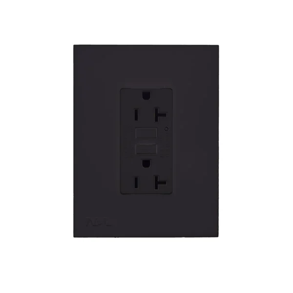 TOMACTE DOBLE GFCI 20A SPAZIO NEGRO MATE - CILES - PT144605NM