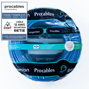CABLE THHN-2 TC 7H COBRE PROCABLES 12 AZUL X 100 METROS - PROCABLES 31353081004R