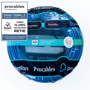 CABLE THHN-2 TC 7H COBRE PROCABLES 14 AZUL X 100 METROS - PROCABLES 31353061004R