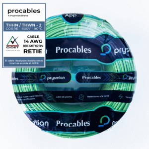 CABLE THHN-2 TC 7H COBRE PROCABLES 14 VERDE X 100 METROS - PROCABLES 31353061005R