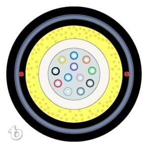 FIBRA OPTICA MONOM 12H ARMAD ACERO EXT LOOSE-T 70° PE - TELDOR F90120125B