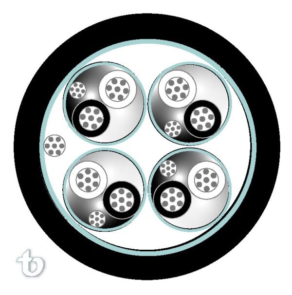 CABLE INSTRUMENTACIÓN 4X(2X16+22D)+18D F.AL-PAR+GRL 600V 105°PLTC-FR-PVC NEGRO - TELDOR 8LD3104101