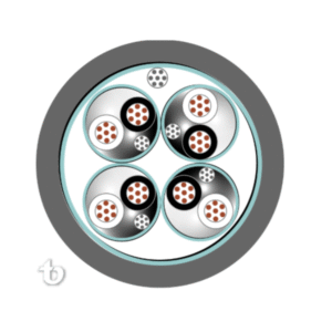 CABLE INST 4X(2X18+22D)+20D F.AL-PAR+GRL 600V 105°TC-FR-PVC NEGRO - TELDOR 8M83004101