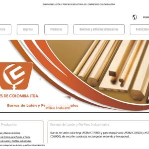 Catálogo 2017 Cobres de Colombia Barras de Latón y Perfiles Industriales