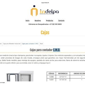 Catálogo 2017 Indelpa Cajas para Contador C.M.D.