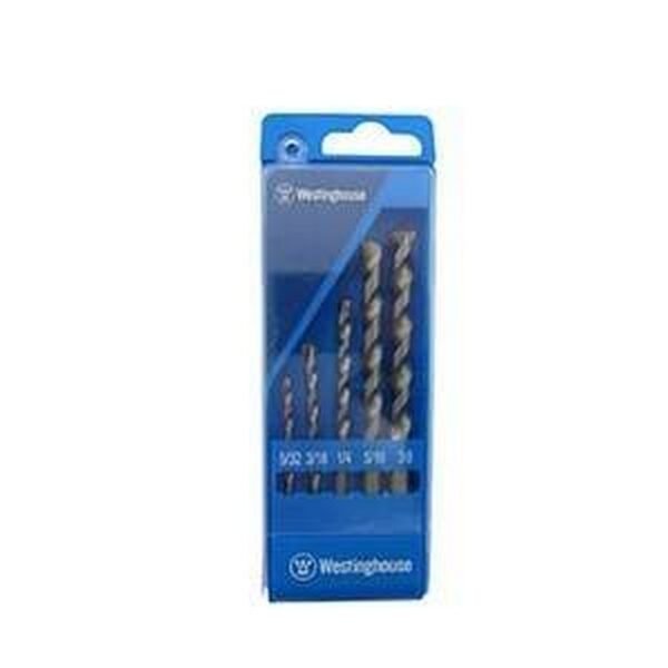 SET DE BROCAS PARA CONCRETO DE ACERO 5 PIEZAS S45C WESTINGHOUSE - WESTINGHOUSE