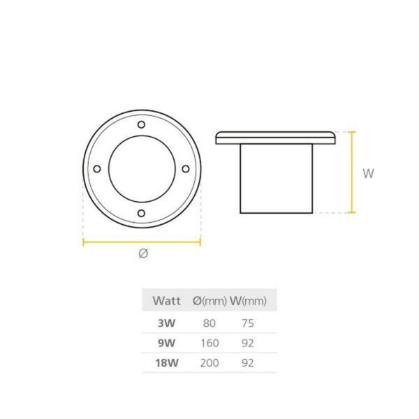 LED DECORATIVA PISO 9W - P23602-36 - SYLVANIA - Imagen 2