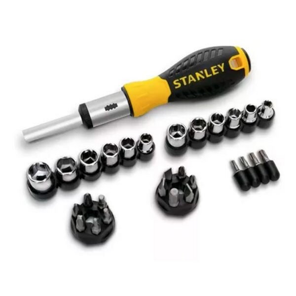 DESTORNILLADOR  RACHET +PUNTAS +COPAS 29PZ STANLEY ▒ -- - STANLEY