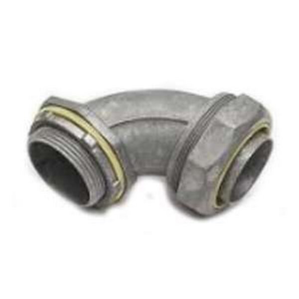 CONECTOR METÁLICO LIQUID THIGHT CURVO A 90° DE 3/8" - AMERICAN STEEL