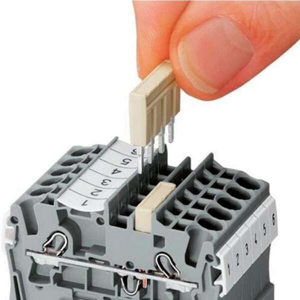 PUENTE 25 AMPERIOS 2 POLOS PARA BORNE 2002/2202 GRIS WAGO - WAGO 2002-402 - Imagen 2