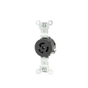 TOMA DE SEGURIDAD DE INCRUSTAR A 15 AMPERIOS 125 VOLTIOS DE 2 POLOS MAS CONEXIÓN A TIERRA LEVITON - LEVITON L515R
