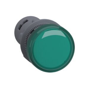 Luz piloto redonda verde 22mm - con LED integrado - 230 V - Anti interferencias - SCHNEIDER XA2EVM3LC