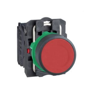 Pulsador rojo 22mm - retorno resorte nivelado - 1 NC - SCHNEIDER XB5AA42