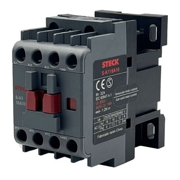 CONTACTOR 3P 18A AC3 - 32A AC1 B/220VAC 1NA PARA TÉRM. FR25 - SK118A10M - STECK - Imagen 3