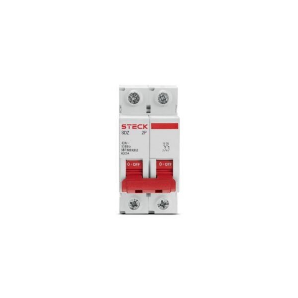 MINI INTERRUPTOR TERMOMAGNETICO DE 2X20A 6kA - SDZD62C20 - STECK