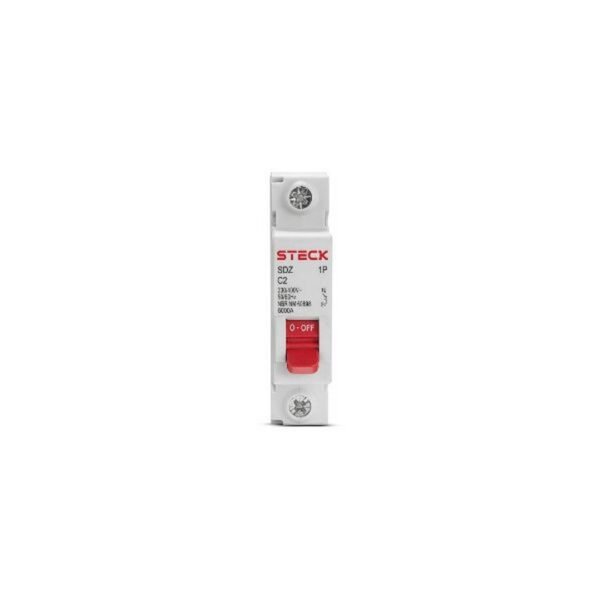 MINI INTERRUPTOR TERMOMAGNETICO DE 1X2A 6kA - SDZD61C02 - STECK