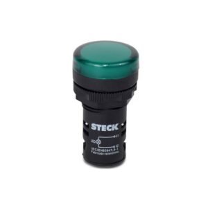 PILOTO STK 22MM PLAST LED 220VAC VRD - STECK SLDS2202