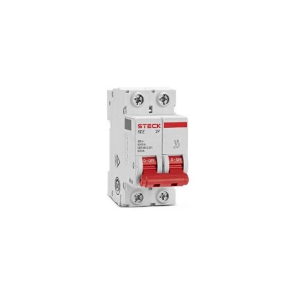 MINI INTERRUPTOR TERMOMAGNETICO DE 2X40A 6kA - SDZD62C40 - STECK - Imagen 2