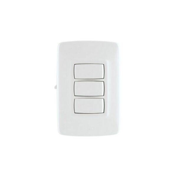 INTERRUPTOR TRIPLE CON LUZ PILOTO ARQUEA - LEGRAND GRL-IND AQ-111BL