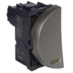 INTERRUPTOR ARTEOR MEDIA LUNA SENCILLO ABAJO 1 MODULO - LEGRAND GRL-IND 583601