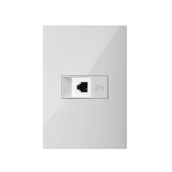 TOMA CLICKME TELFONICA RJ11 4H SENCILLA BL- LEGRAND 687650