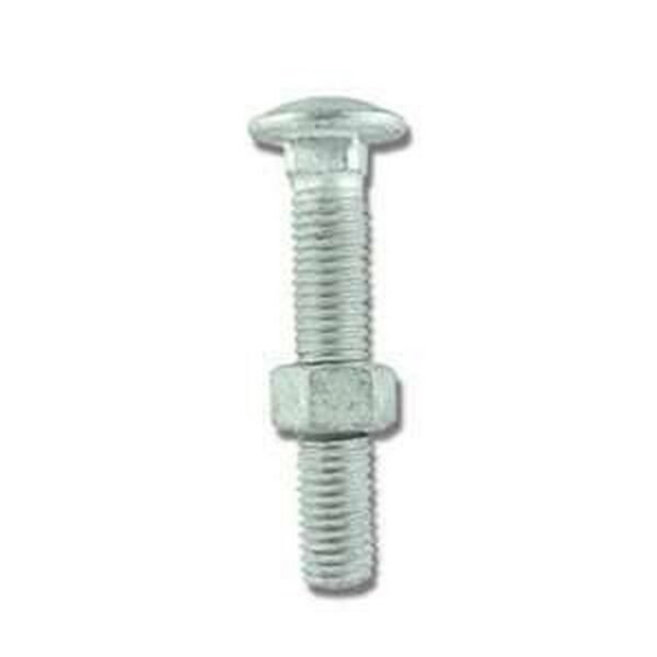 PERNO DE CARRUAJE DE 1/2" X 2" (CON 1 TUERCA DE 1/2") GALVANIZADO EN CALIENTE - GENERICO