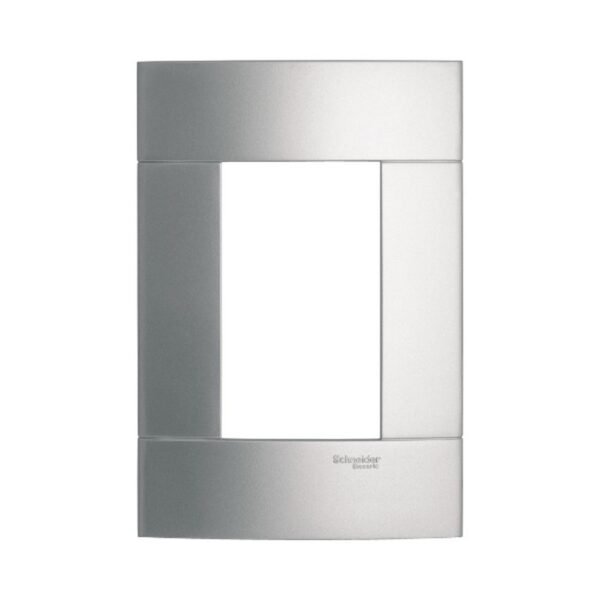 Placa Decorativa Decor Tres Modulos PLata - SCHNEIDER PRM044236