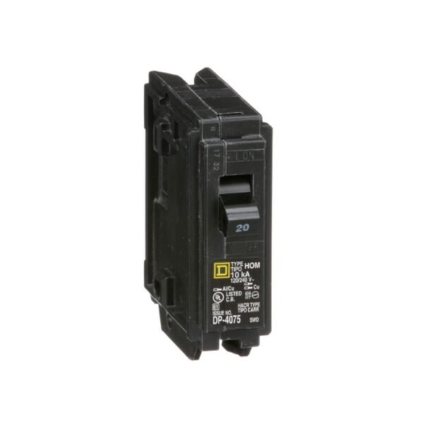 Interruptor Enchufable Homeline 1P 20A 10kA 120/240Vac Schneider Electric - SCHNEIDER HOM120
