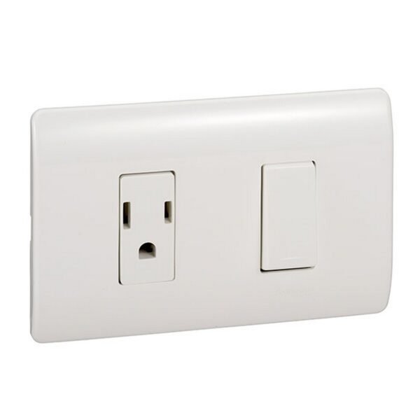 INTERRUPTOR GENESIS SENCILLO + TOMA P BLANCO - SCHNEIDER MWD130237517