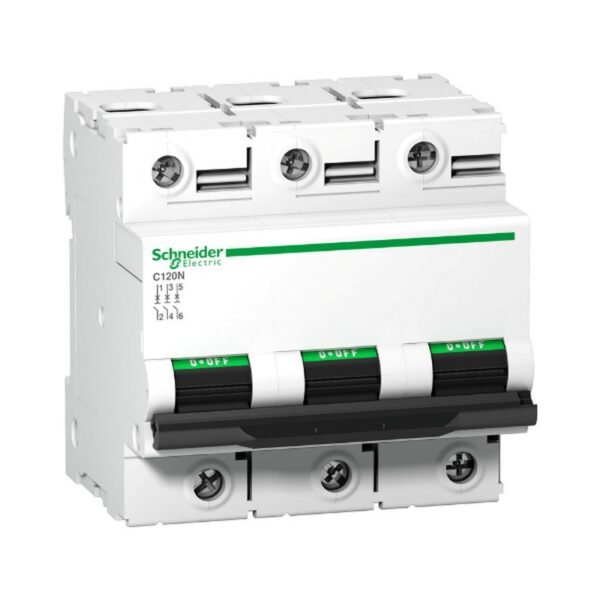 Interruptor Termomagnético Riel Acti9 C120N 3P 100A curva C - SCHNEIDER A9N18367
