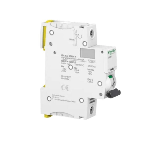 BREAKER RIEL IC60N 1X10A ICU 20 KA 120 V- SCHNEIDER A9F74110 - Imagen 2