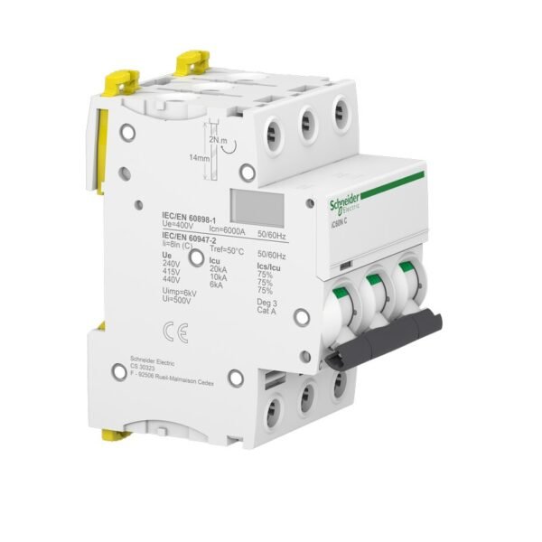 BREAKER RIEL IC60N 3X20 20 KA 220V - SCHNEIDER A9F74320 - Imagen 2