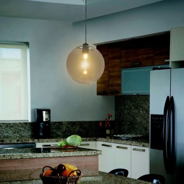 LÁMPARA DECORATIVA COLGANTE CRISTAL HUMO E27 1.50M DE ALTURA NO INCLUYE FOCO – 20CTL8184MVCH – TECNOLITE - Imagen 3