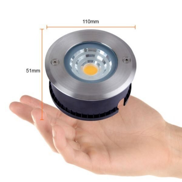 BALA DE PISO LED 10W EMPOTRABLE EXTERIOR CON LUZ CÁLIDA – HLED-651/30 – TECNOLITE - Imagen 2