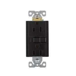 TOMA GFCI DE 15 AMPERIOS 125 VOLTIOS CON TAPA COOPER EATON - COOPER-EATON MGF15BK-SGF15BK