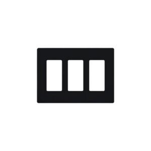 TAPA CON 3 ESPACIOS A PRESIÓN NEGRO - LUTRON CW-3-BL