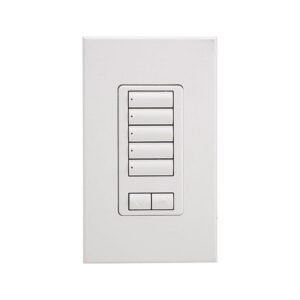 BOTONERA SEETOUCH 5 BOTONES VERSIÓN CON INSERCIÓN - LUTRON QSWS2-5BN-WHNST