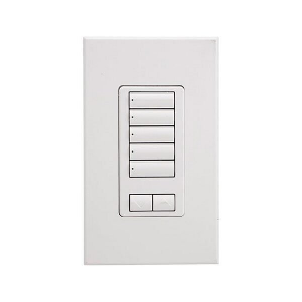 BOTONERA SEETOUCH 5 BOTONES VERSIÓN CON INSERCIÓN - LUTRON QSWS2-5BN-WHNST