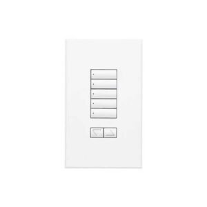 BOTONERA SEETOUCH 5 BOTONES CON SUBIR Y BAJAR VERSIÓN CON INSERCIÓN COLOR BLANCO - LUTRON QSWS25BRLIRNWHN