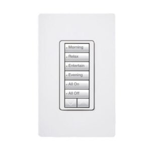 BOTONERA SEETOUCH 6 BOTONES CON SUBIR Y BAJAR COLOR BLANCO-LUTRON-RRD-W6BRL-WH