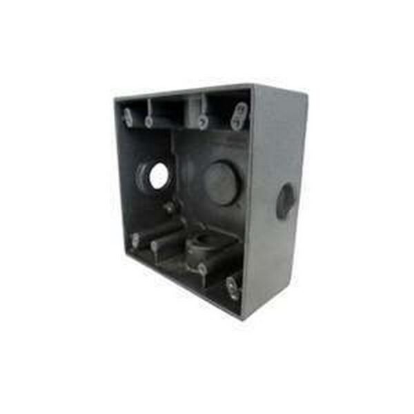 CAJA METALICA EN ALUMINIO DE CUADRADA 4 HUECOS DE 1/2" - TRAMONTINA
